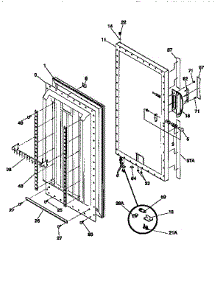 Door parts for Kenmore Freezer 253.9260411 (2539260411, 253 9260411) from AppliancePartsPros.com