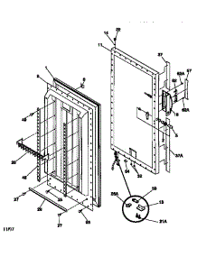 Door parts for Kenmore Freezer 253.9260412 (2539260412, 253 9260412) from AppliancePartsPros.com
