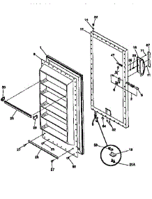 Door parts for Kenmore Freezer 253.9261110 (2539261110, 253 9261110) from AppliancePartsPros.com