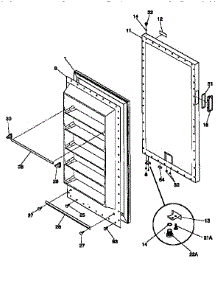 Door parts for Kenmore Freezer 253.9262010 (2539262010, 253 9262010) from AppliancePartsPros.com