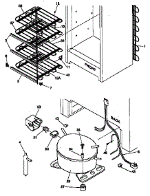 System parts for Kenmore Freezer 253.9262010 (2539262010, 253 9262010) from AppliancePartsPros.com