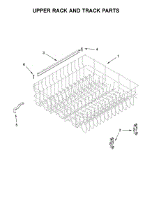 Upper Rack And Track Parts parts for Kenmore Dishwasher 665.13472N413 (66513472N413, 665 13472N413) from AppliancePartsPros.com
