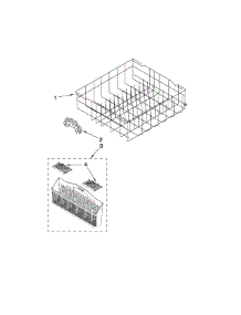 Lower Rack Parts parts for Kenmore Dishwasher 665.13473K901 (66513473K901, 665 13473K901) from AppliancePartsPros.com