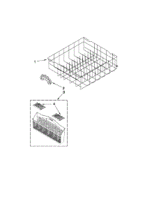 Lower Rack Parts parts for Kenmore Dishwasher 665.13473K902 (66513473K902, 665 13473K902) from AppliancePartsPros.com