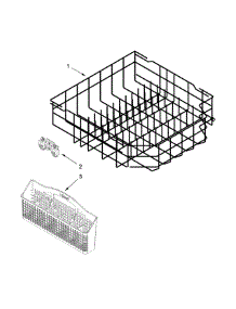 Lower Rack Parts parts for Kenmore Dishwasher 665.13479N411 (66513479N411, 665 13479N411) from AppliancePartsPros.com