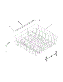 Upper Rack And Track Parts parts for Kenmore Dishwasher 665.13479N411 (66513479N411, 665 13479N411) from AppliancePartsPros.com