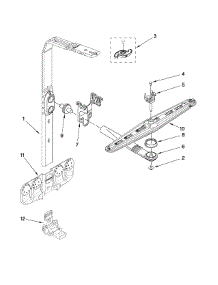 Upper Wash And Rinse Parts parts for Kenmore Dishwasher 665.13482K901 (66513482K901, 665 13482K901) from AppliancePartsPros.com