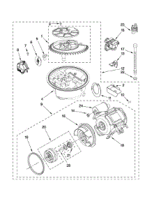 Pump And Motor Parts parts for Kenmore Dishwasher 665.13482K901 (66513482K901, 665 13482K901) from AppliancePartsPros.com