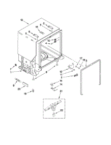 Tub And Frame Parts parts for Kenmore Dishwasher 665.13482K902 (66513482K902, 665 13482K902) from AppliancePartsPros.com
