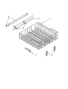 Upper Rack And Track Parts parts for Kenmore Dishwasher 665.13483K900 (66513483K900, 665 13483K900) from AppliancePartsPros.com