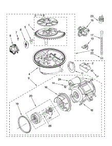 Pump And Motor Parts parts for Kenmore Dishwasher 665.13483K900 (66513483K900, 665 13483K900) from AppliancePartsPros.com