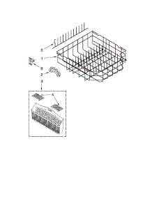 Lower Rack Parts parts for Kenmore Dishwasher 665.13483K901 (66513483K901, 665 13483K901) from AppliancePartsPros.com