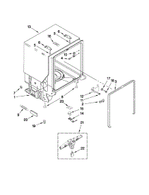 Tub And Frame Parts parts for Kenmore Dishwasher 665.13483K903 (66513483K903, 665 13483K903) from AppliancePartsPros.com