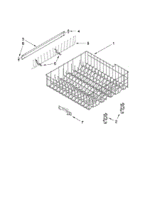 Upper Rack And Track Parts parts for Kenmore Dishwasher 665.13484K901 (66513484K901, 665 13484K901) from AppliancePartsPros.com