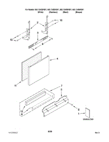 Door And Panel Parts parts for Kenmore Dishwasher 665.13484K901 (66513484K901, 665 13484K901) from AppliancePartsPros.com