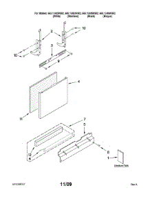 Door And Panel Parts parts for Kenmore Dishwasher 665.13484K902 (66513484K902, 665 13484K902) from AppliancePartsPros.com