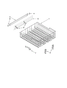 Upper Rack And Track Parts parts for Kenmore Dishwasher 665.13489K902 (66513489K902, 665 13489K902) from AppliancePartsPros.com