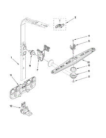 Upper Wash And Rinse Parts parts for Kenmore Dishwasher 665.13489K903 (66513489K903, 665 13489K903) from AppliancePartsPros.com