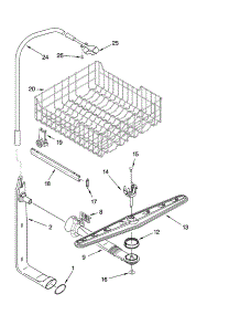 Upper Dishrack And Water Feed Parts parts for Kenmore Dishwasher 665.13492K600 (66513492K600, 665 13492K600) from AppliancePartsPros.com