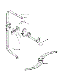 Upper Wash And Rinse Parts parts for Kenmore Dishwasher 665.13492N412 (66513492N412, 665 13492N412) from AppliancePartsPros.com
