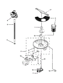 Pump, Washarm And Motor Parts parts for Kenmore Dishwasher 665.13493N410 (66513493N410, 665 13493N410) from AppliancePartsPros.com