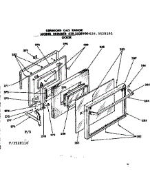Door parts for Kenmore Range 628.3528110 (6283528110, 628 3528110) from AppliancePartsPros.com