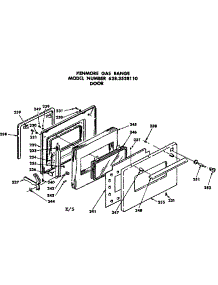 Door parts for Kenmore Range 628.3528190 (6283528190, 628 3528190) from AppliancePartsPros.com