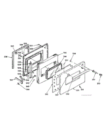 Door Assembly parts for Kenmore Range 628.3528210 (6283528210, 628 3528210) from AppliancePartsPros.com