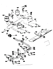 Top Burner Assembly parts for Kenmore Range 628.3528510 (6283528510, 628 3528510) from AppliancePartsPros.com