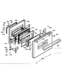 Door Assembly (For Model 628.3528510) parts for Kenmore Range 628.3528510 (6283528510, 628 3528510) from AppliancePartsPros.com