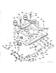 Burner Section parts for Kenmore Range 628.3538250 (6283538250, 628 3538250) from AppliancePartsPros.com