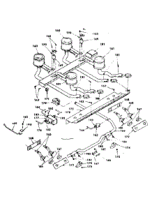 Top Burner Assembly parts for Kenmore Range 628.3538251 (6283538251, 628 3538251) from AppliancePartsPros.com
