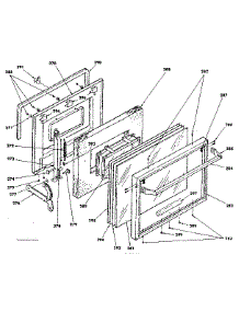 Door parts for Kenmore Range 628.3538251 (6283538251, 628 3538251) from AppliancePartsPros.com