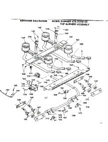Top Burners Assembly parts for Kenmore Range 628.3548150 (6283548150, 628 3548150) from AppliancePartsPros.com