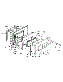 Door parts for Kenmore Range 628.3567816 (6283567816, 628 3567816) from AppliancePartsPros.com