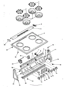 Control Panel And Cooktop Assemblies parts for Kenmore Range 628.3567816 (6283567816, 628 3567816) from AppliancePartsPros.com