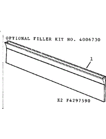 Optional Filler Kit #4006730 parts for Kenmore Range 628.4297590 (6284297590, 628 4297590) from AppliancePartsPros.com