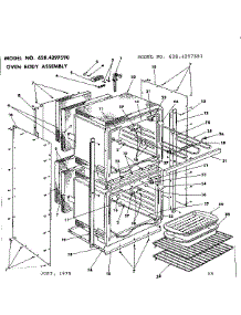 Oven Body Assembly parts for Kenmore Range 628.4297591 (6284297591, 628 4297591) from AppliancePartsPros.com