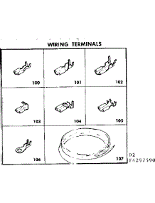 Wiring Terminals parts for Kenmore Range 628.4297591 (6284297591, 628 4297591) from AppliancePartsPros.com