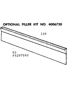 Optional Filler Kit No. 4006730 parts for Kenmore Range 628.4297592 (6284297592, 628 4297592) from AppliancePartsPros.com