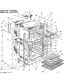 Oven Body Assembly parts for Kenmore Range 628.4297592 (6284297592, 628 4297592) from AppliancePartsPros.com
