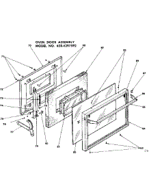 Oven Door Assembly parts for Kenmore Range 628.4297592 (6284297592, 628 4297592) from AppliancePartsPros.com