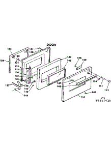 Door parts for Kenmore Range 628.4517910 (6284517910, 628 4517910) from AppliancePartsPros.com