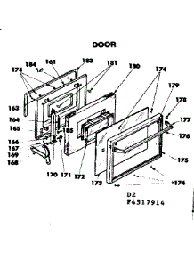 Door parts for Kenmore Range 628.4517914 (6284517914, 628 4517914) from AppliancePartsPros.com