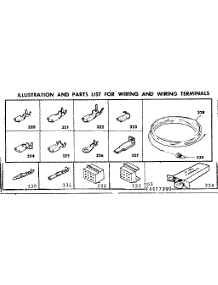 Wiring And Wiring Terminals parts for Kenmore Range 628.4517991 (6284517991, 628 4517991) from AppliancePartsPros.com