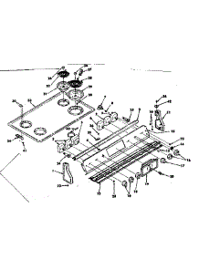 Control Panel And Cooktop parts for Kenmore Range 628.4518090 (6284518090, 628 4518090) from AppliancePartsPros.com