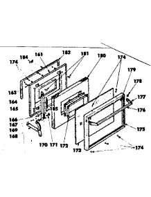 Door parts for Kenmore Range 628.4518090 (6284518090, 628 4518090) from AppliancePartsPros.com