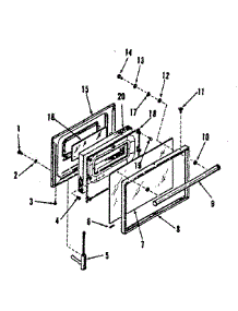Oven Door Section parts for Kenmore Range 278.3528811 (2783528811, 278 3528811) from AppliancePartsPros.com