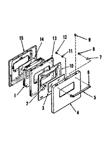 Oven Door Section (For Model No. 278.428510) parts for Kenmore Range 278.4218590 (2784218590, 278 4218590) from AppliancePartsPros.com