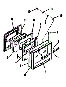 Oven Door Section parts for Kenmore Range 278.4228891 (2784228891, 278 4228891) from AppliancePartsPros.com